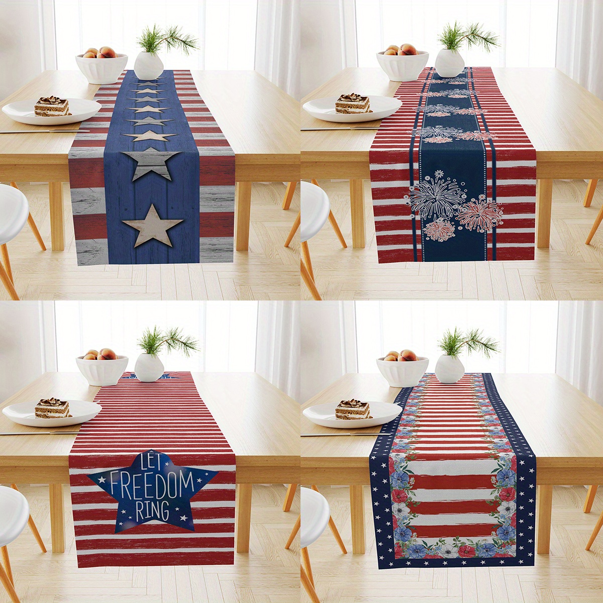 4th of july table linens