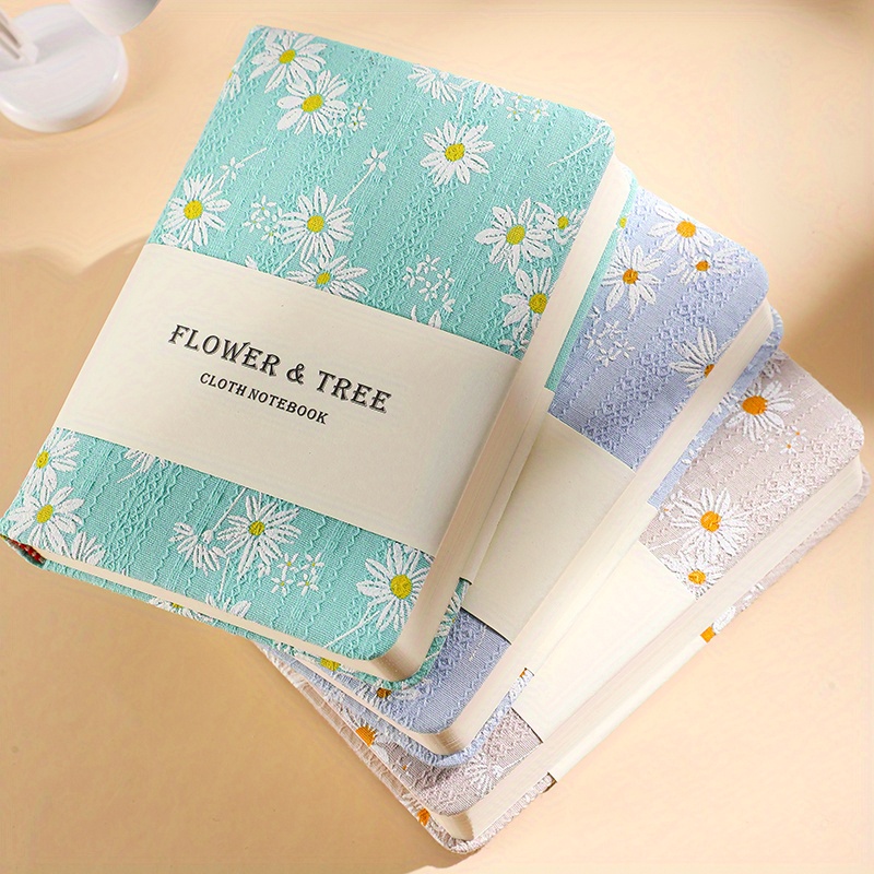 Cloth Notebook Flower And Tree Hand Account Book Cloth Print - Temu