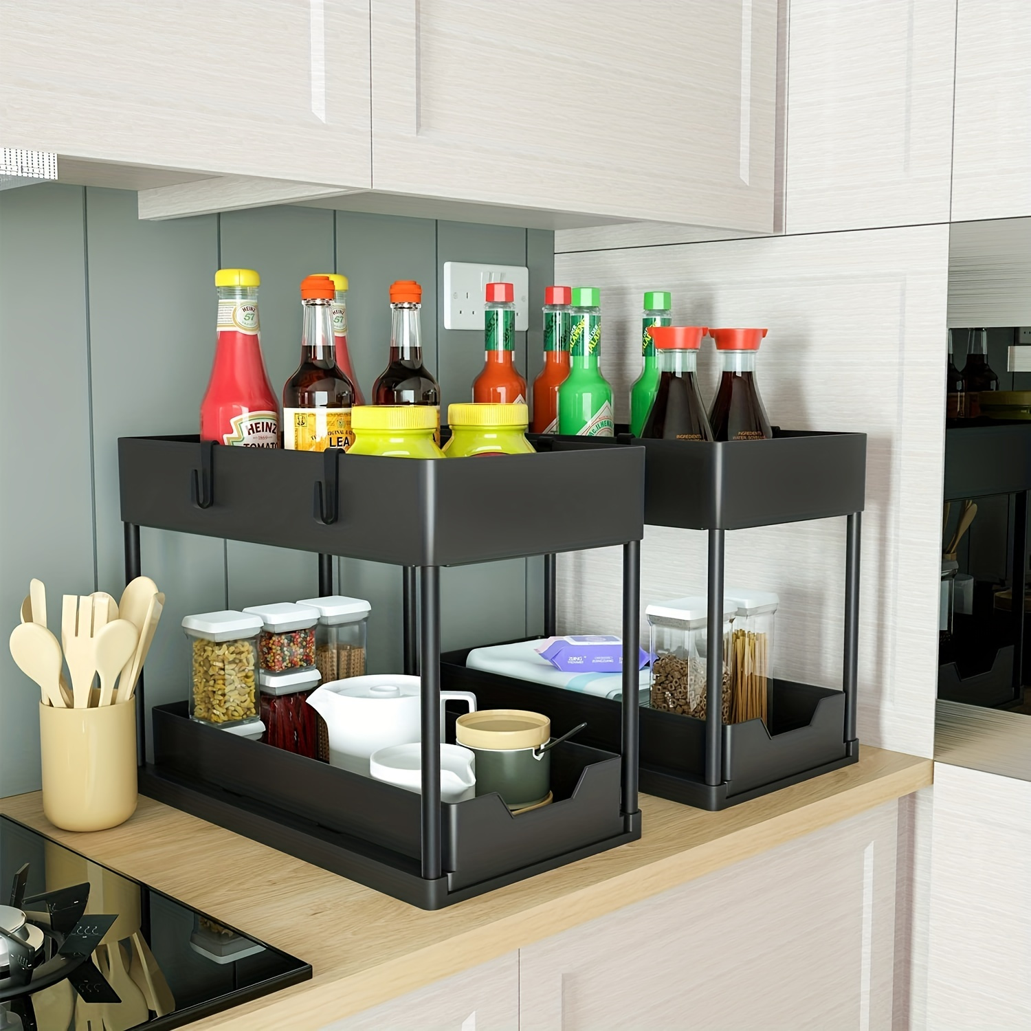 Two tiered Spice Organizer Sink Organizer 2 Tier Bathroom - Temu