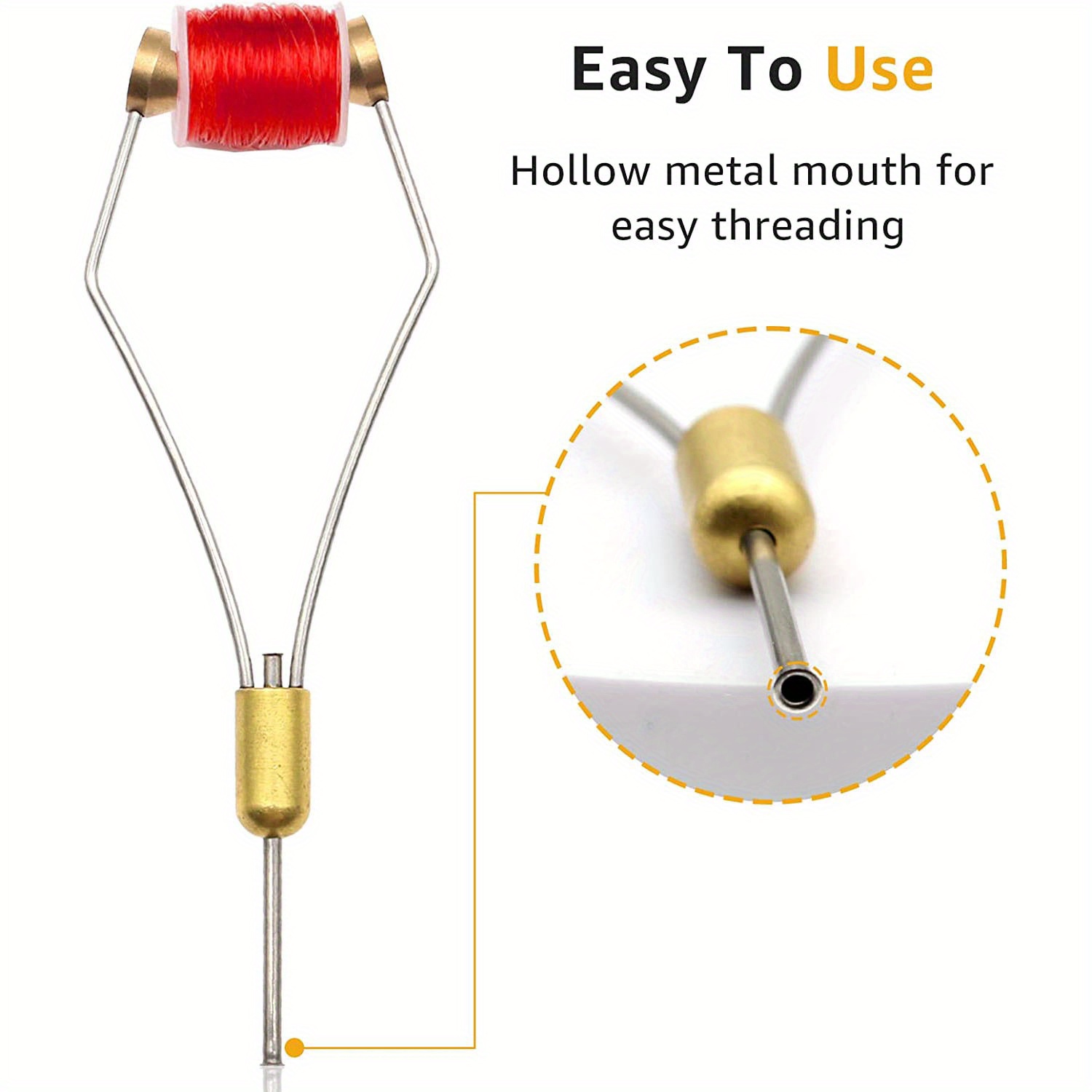 Premium Fly Fishing Tying Bobbin & Wire Threader - Bullet Head Spooled  Thread Bobbin Holder & Half Hitch Tool