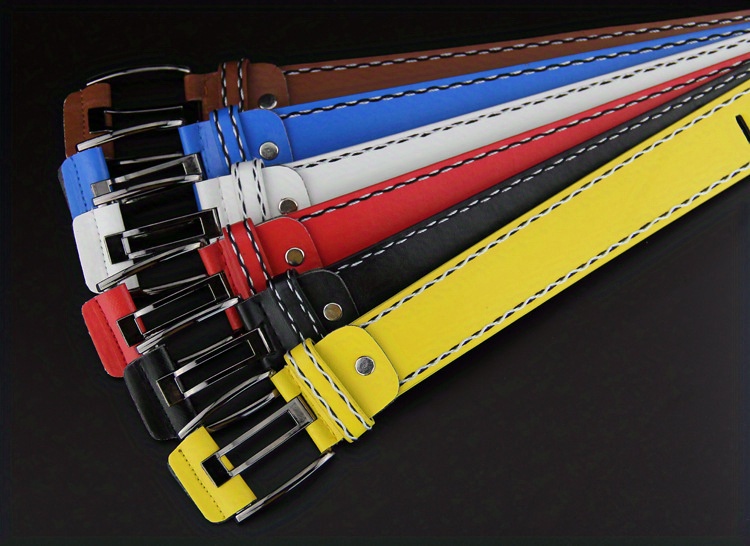 2023 New Mens Wide Needle Casual Double Belt Student Fashion Jeans Belt