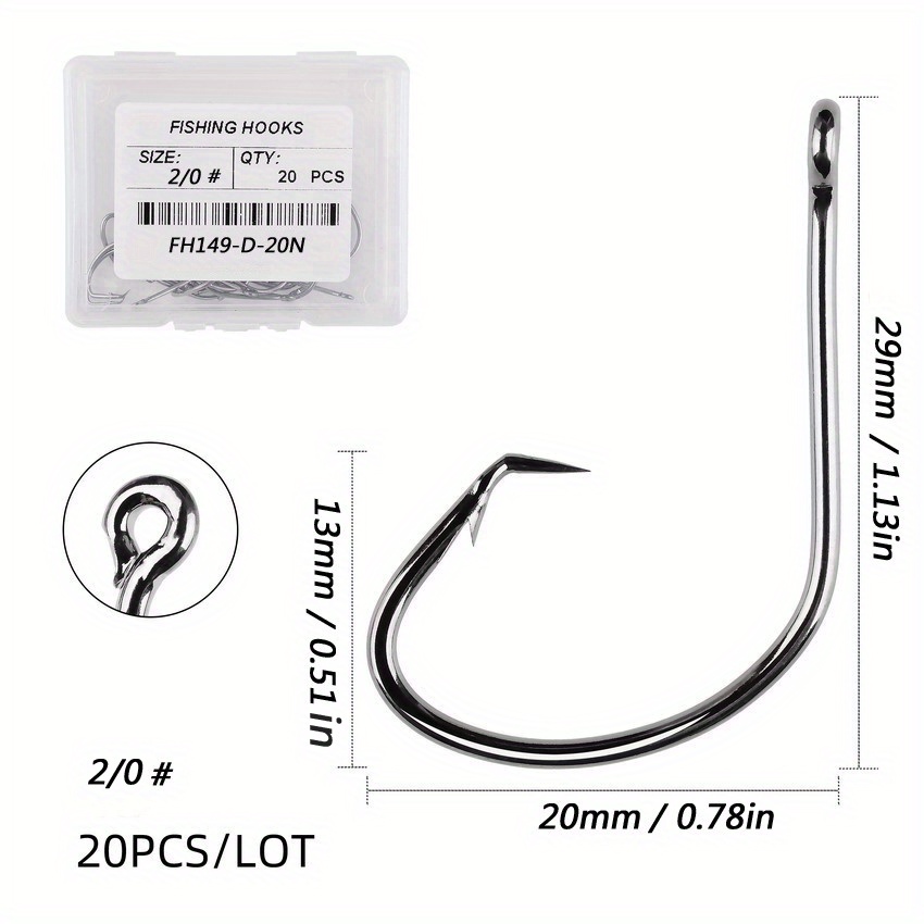 High Carbon Steel Circle Hooks For Saltwater Fishing - Temu New