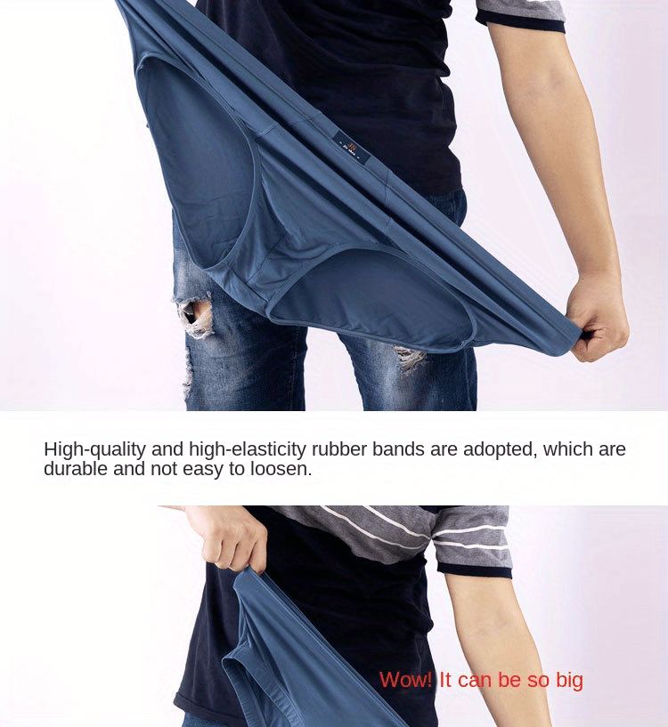 Plus Size Men's High Waist Triangle Briefs Modal Oversized - Temu