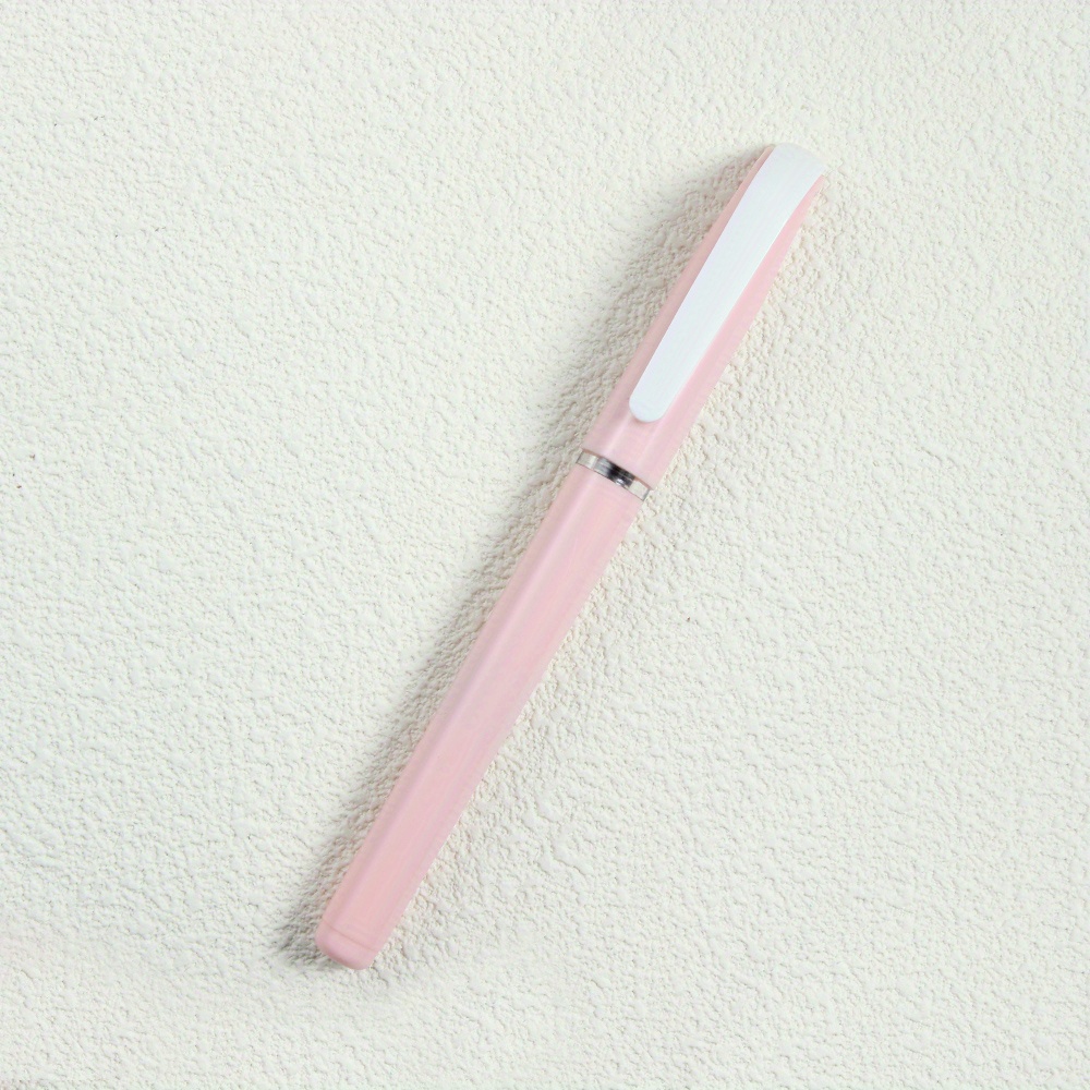 Pink Fountain Pen Three Ink Capsules Ink Absorber Dual Temu