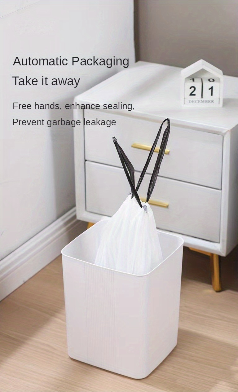 Drawstring Trash Bags 4 Gallon For Small Kitchen, Bathroom, Bedroom, Extra  Strong, Unscented, Garbage Bags - Temu