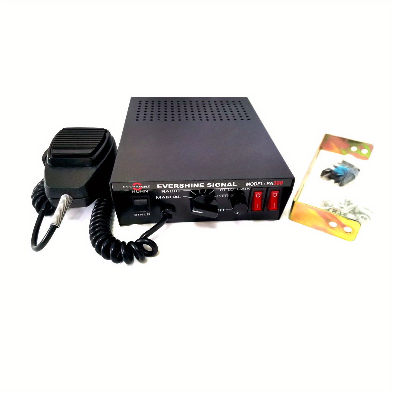12V 200W Siren PA System with Handheld Microphone & Hands-Free 2X16A  Switches - Perfect for Emergency Warning Siren in Vehicles, Trucks, UTVs,  ATVs 