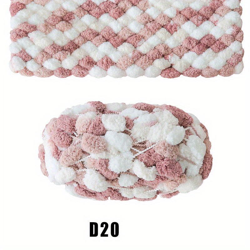 30M Thick Woollen Big Soft Rainbow Pom Pom Yarn DIY Blanket Cushion  Colorful Pompom Hand Knitting Crochet Yarn DIY Cushion XJ29