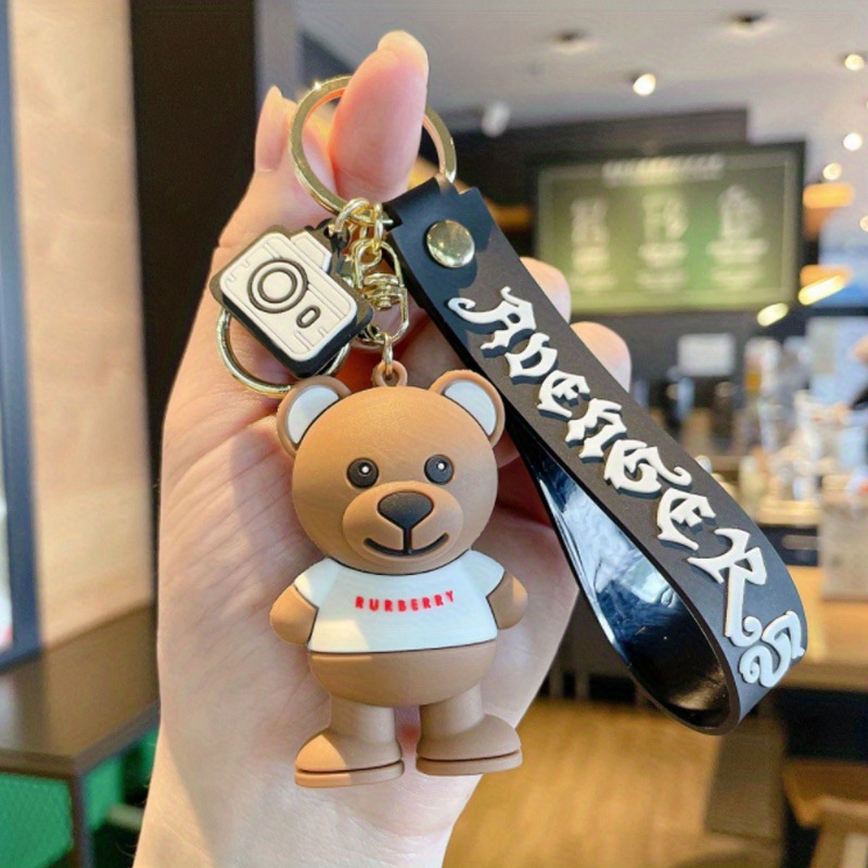 Moschino Bear Leather Keychain