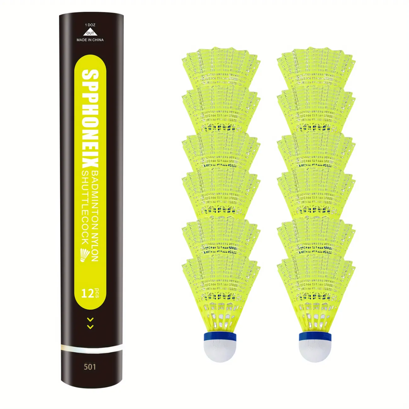 Durable Nylon Badminton Shuttlecocks - High Speed and Durability For High-quality Play!