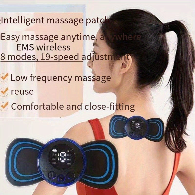 Neck Rechargeable Massager Lcd Display EMS Electric Cervical