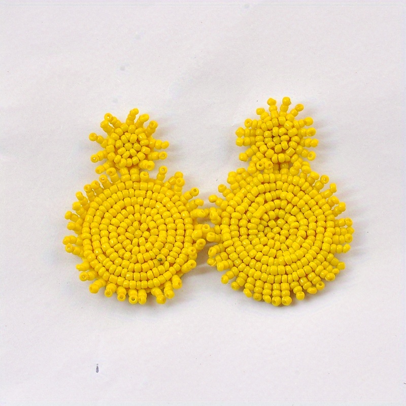 Beaded on sale sunflower earrings