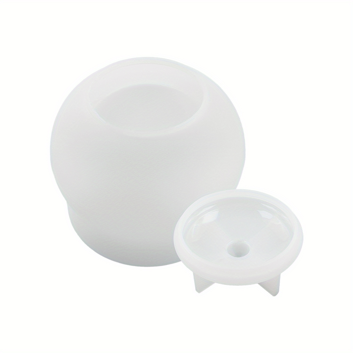 TEMU Storage Jar With Lid Resin Epoxy Resin Mold Container Storage Box Silicone Mould Holder Crafts Casting Tools