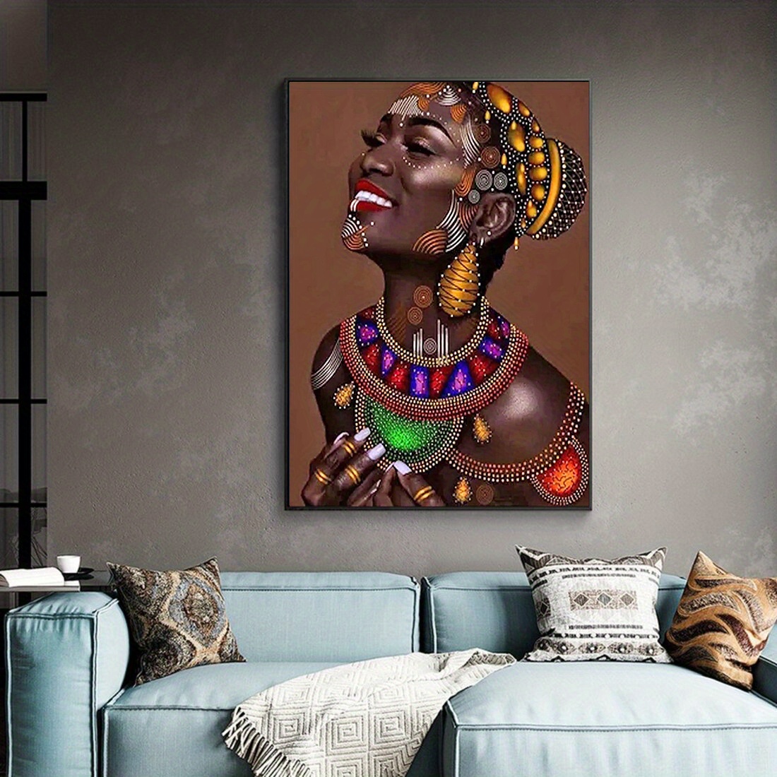 African Women Art Painting Diy Oil Painting Numbers - Temu