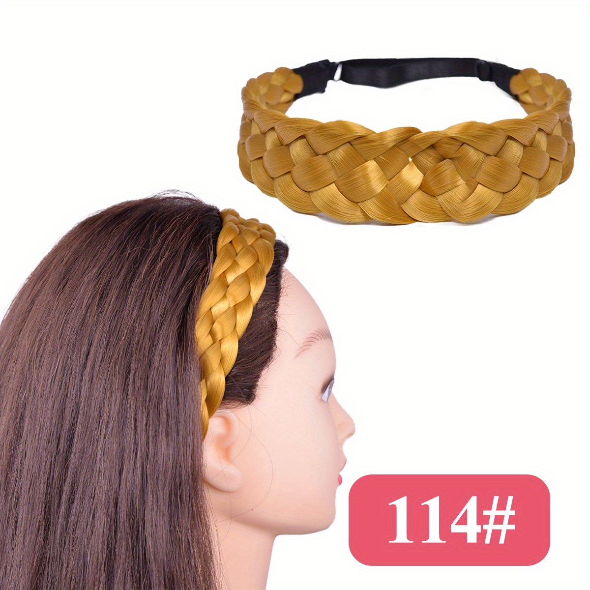 Synthetic Bohemian Plaited Headband Braids Hair Adjustable - Temu