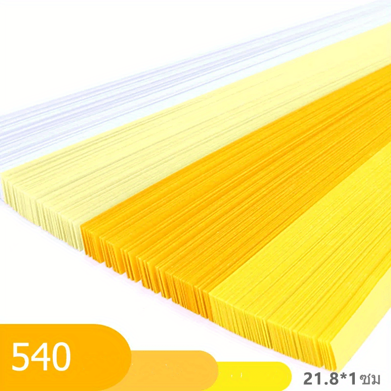 540 PCS/Pack Gradual Yellow Origami Star Paper Strips - Fold Lucky