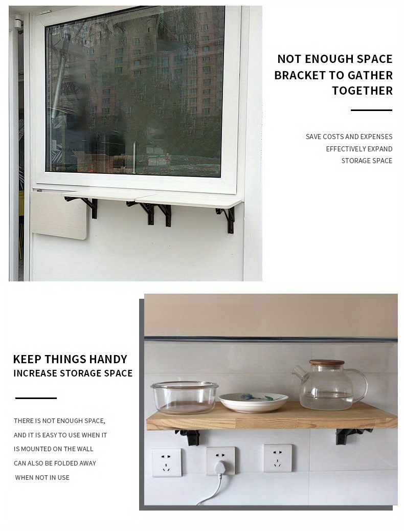 Foldable Brackets Diy Folding Shelves Tables L Shelf Temu