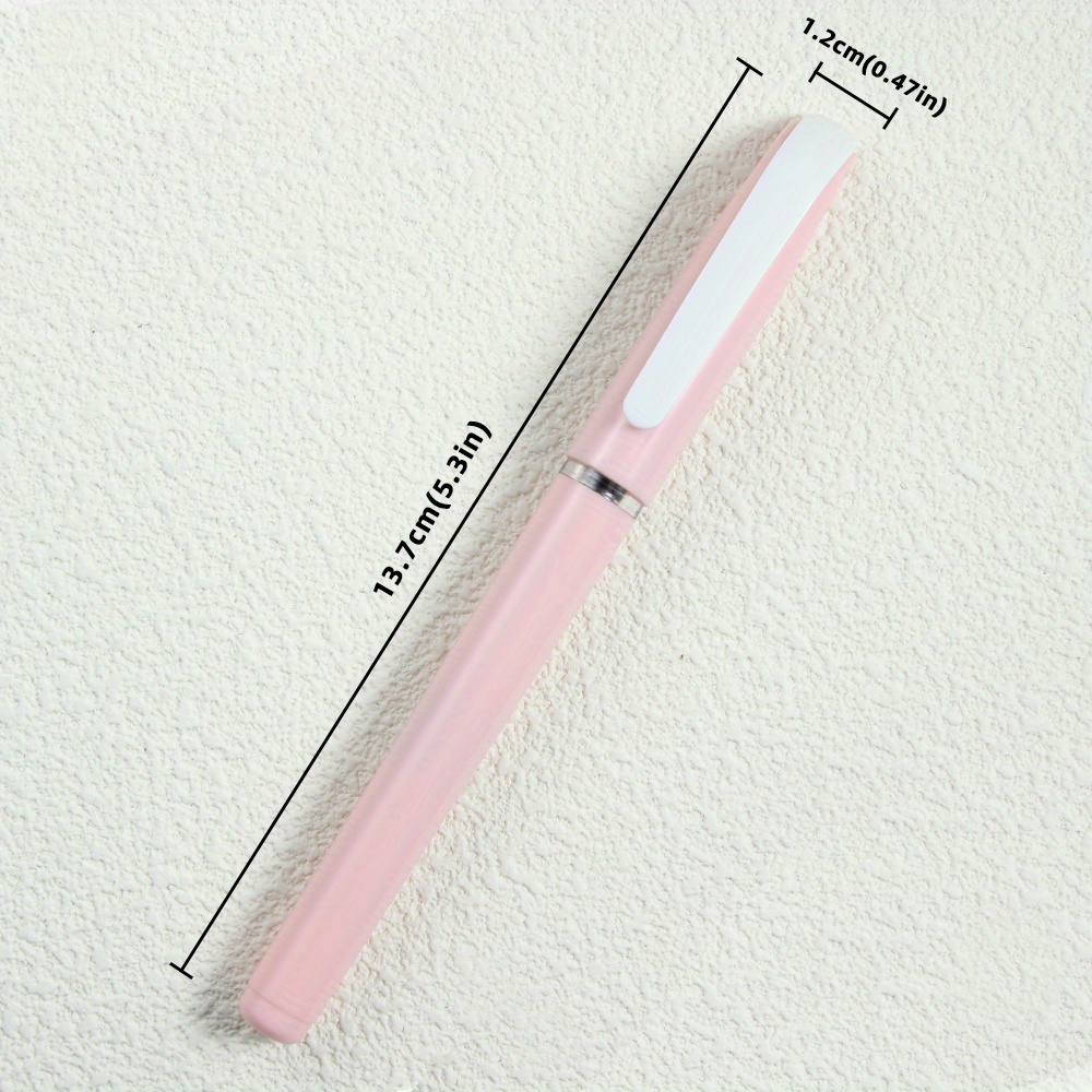 Pink Fountain Pen Three Ink Capsules Ink Absorber Dual Temu