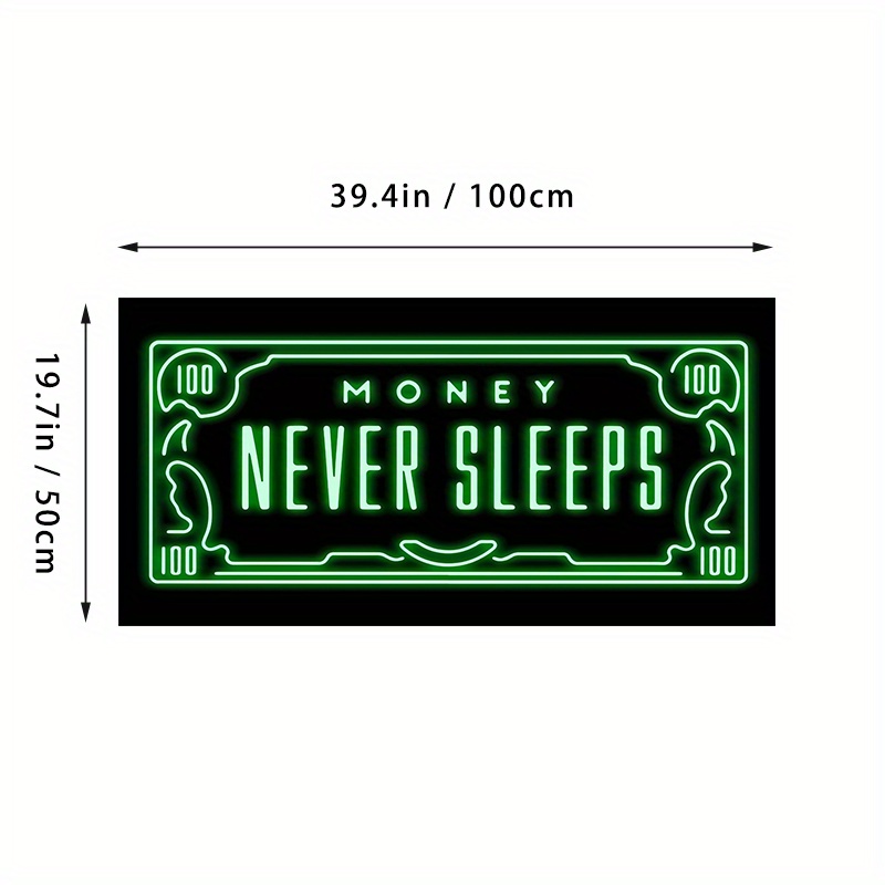 Green Flash Money Wall Poster - Frameless Canvas Painting