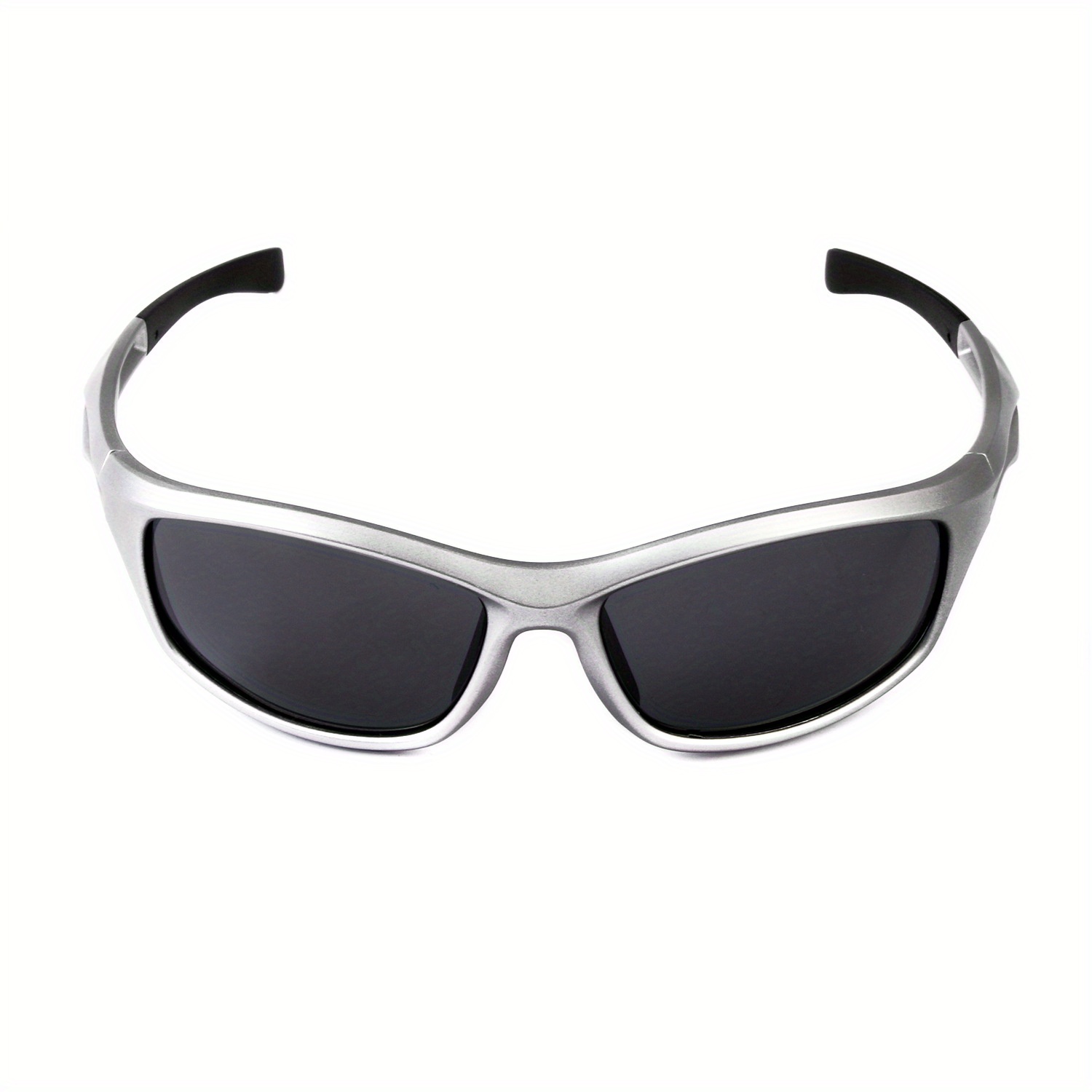 Futuristic Wrap Around Silvery Cyber Sunglasses Polarized Outdoor ...