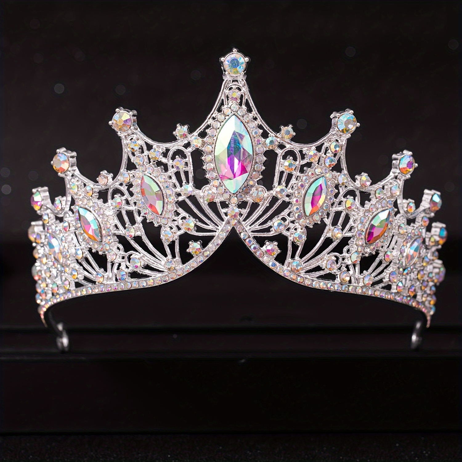 Golden Baroque Queen Crown Tiaras Women Birthday Princess - Temu