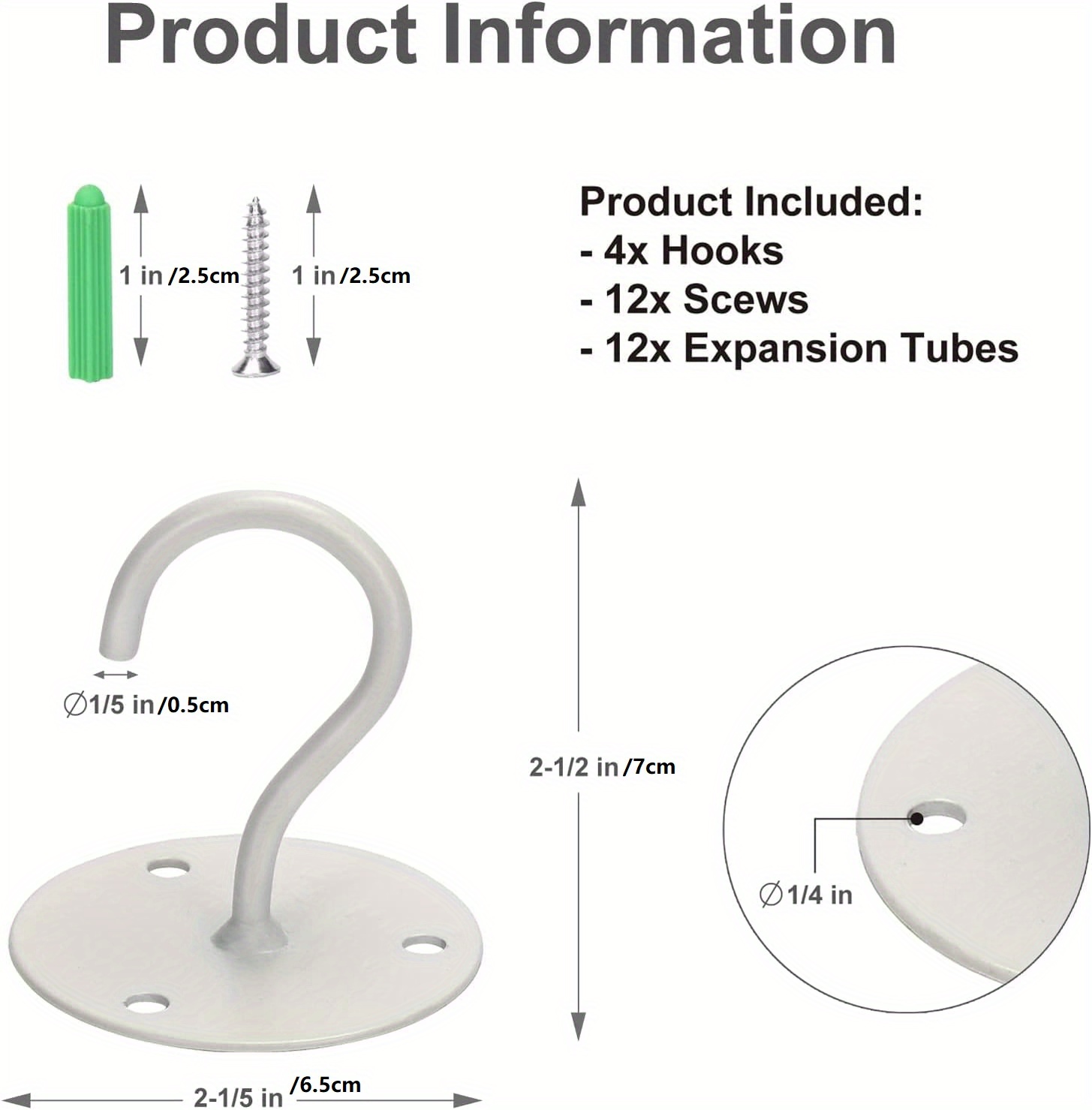 Ceiling Hooks For Hanging Plants, Heavy Duty Metal Wall Mounted Plant
