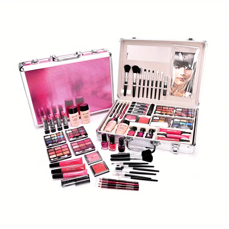 matte shimmer eyeshadow and concealer set with lipstick and makeup brush perfect mothers day gift for mom details 0