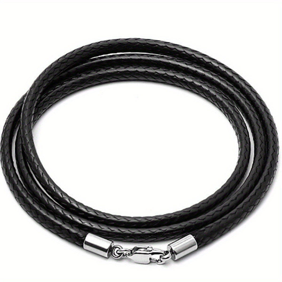 Mens Wax Seal Leather Cord Necklace