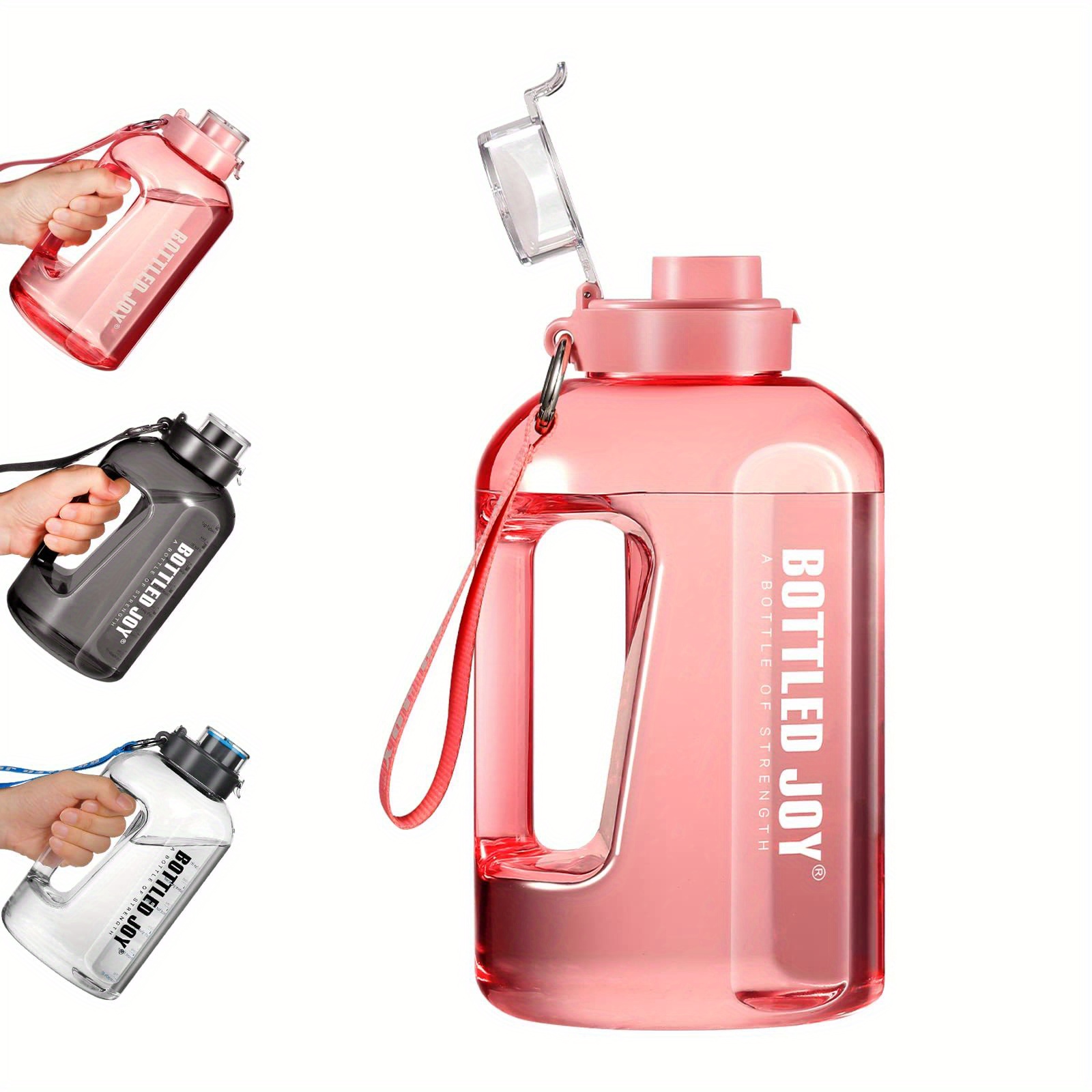 Large Capacity Water Bottle For Men Women, Portable Plastic Water Kettle  For Outdoor Sports Fitness - Temu