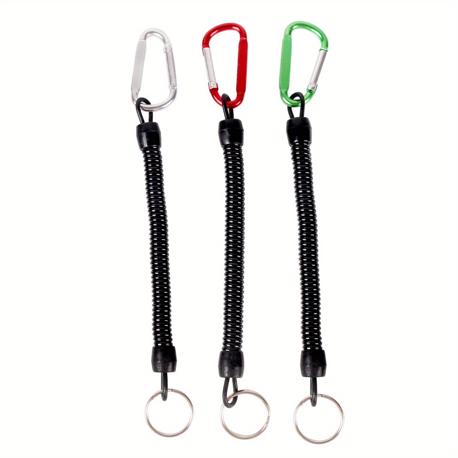 Generic Retractable Fishing Coiled Lanyard Rod Leash Extension
