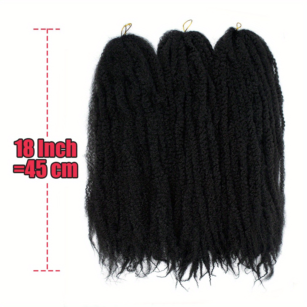 Afro Marley Braids Pre Stretched Braiding Hair Extensions Temu