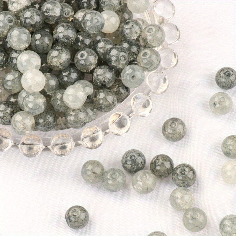 Glass Crackle Beads Handmade Beading Beads Glass Loose Beads - Temu