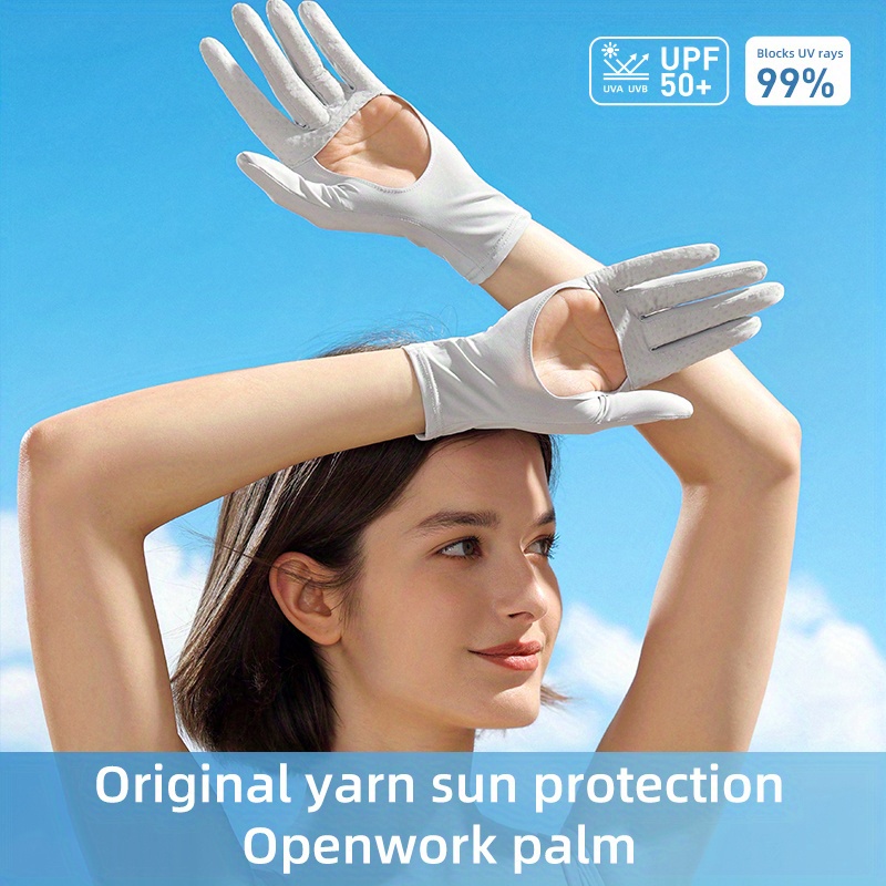 Uv Protection Gloves Summer Sweat Absorption Sunscreen - Temu