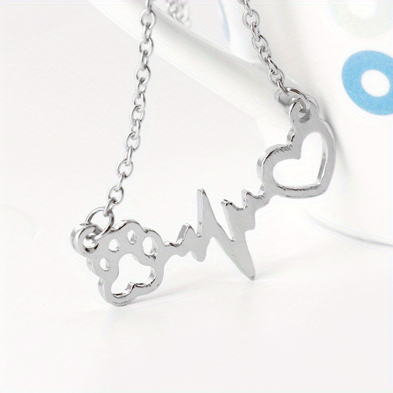 Paw sale heartbeat necklace