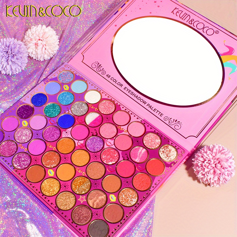 48 Color Eyeshadow Palette High Pigmented Palette Pearly Temu