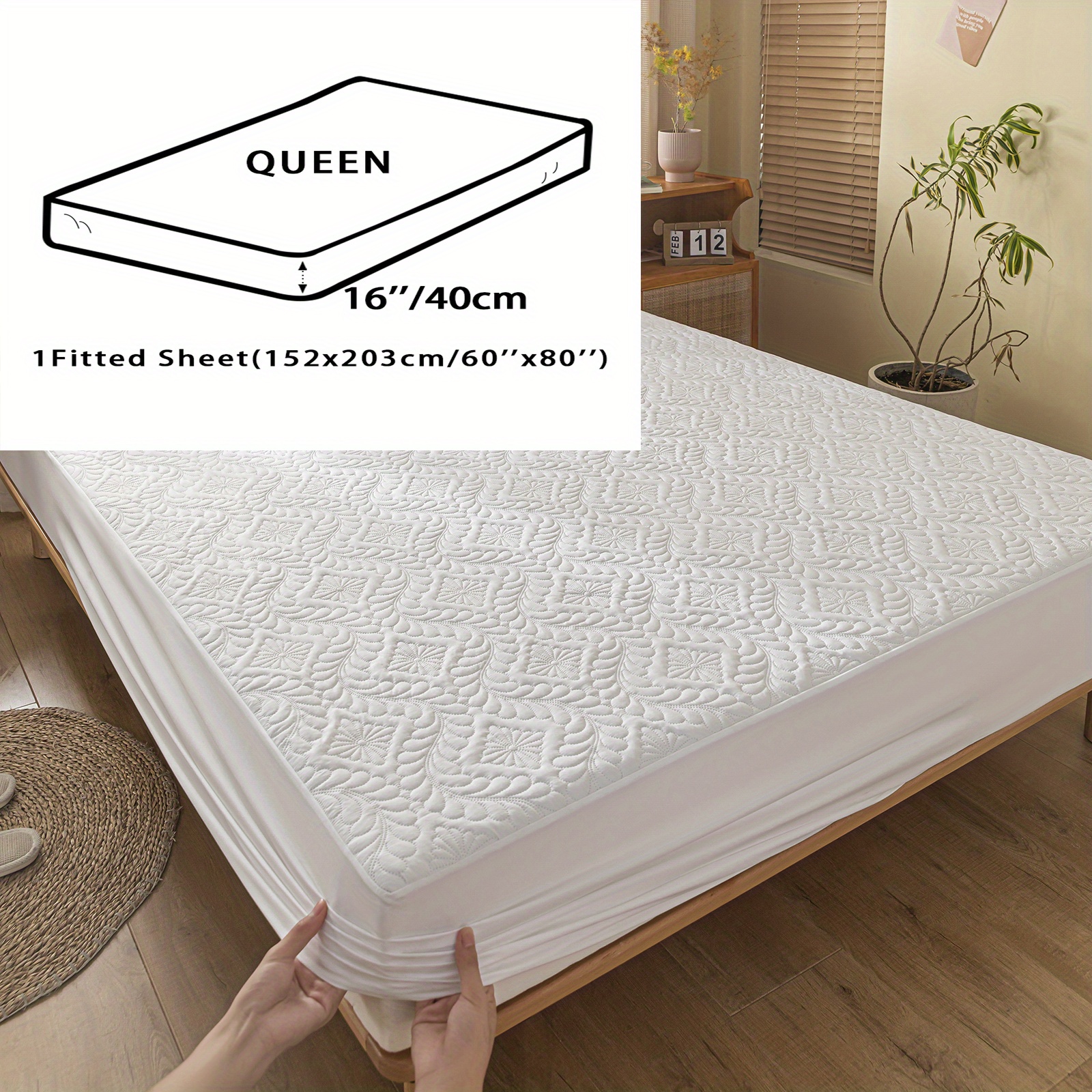 100%Cotton Air-Permeable Anti-Pull Fitted Sheet Or Pillowcase Elastic Bands  Non Slip Mattress Covers for Single Double Queen Bed - AliExpress