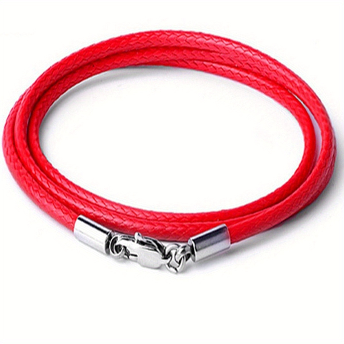 Men's 3mm Wax Cord Choker Necklace with Stainless Steel Clasp