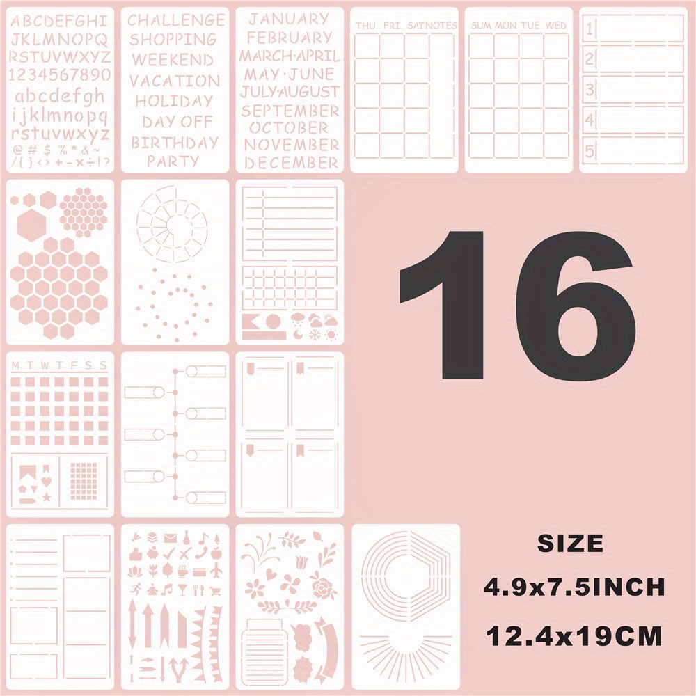 Planner Stencil Set for Dotted Journals Time Saving Accessories Bullet  Notebook Supplies Make Creating Layouts Easy for Bullet Point Checklists,  Daily