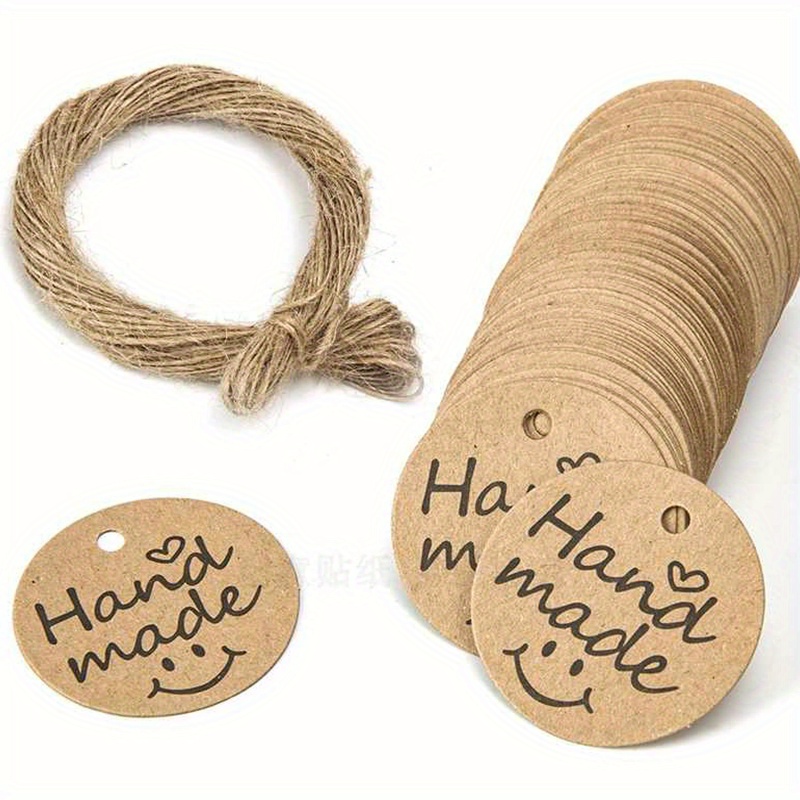 100Pcs Paper Tags with String Attached Price Display Tags for Wedding  Retail 