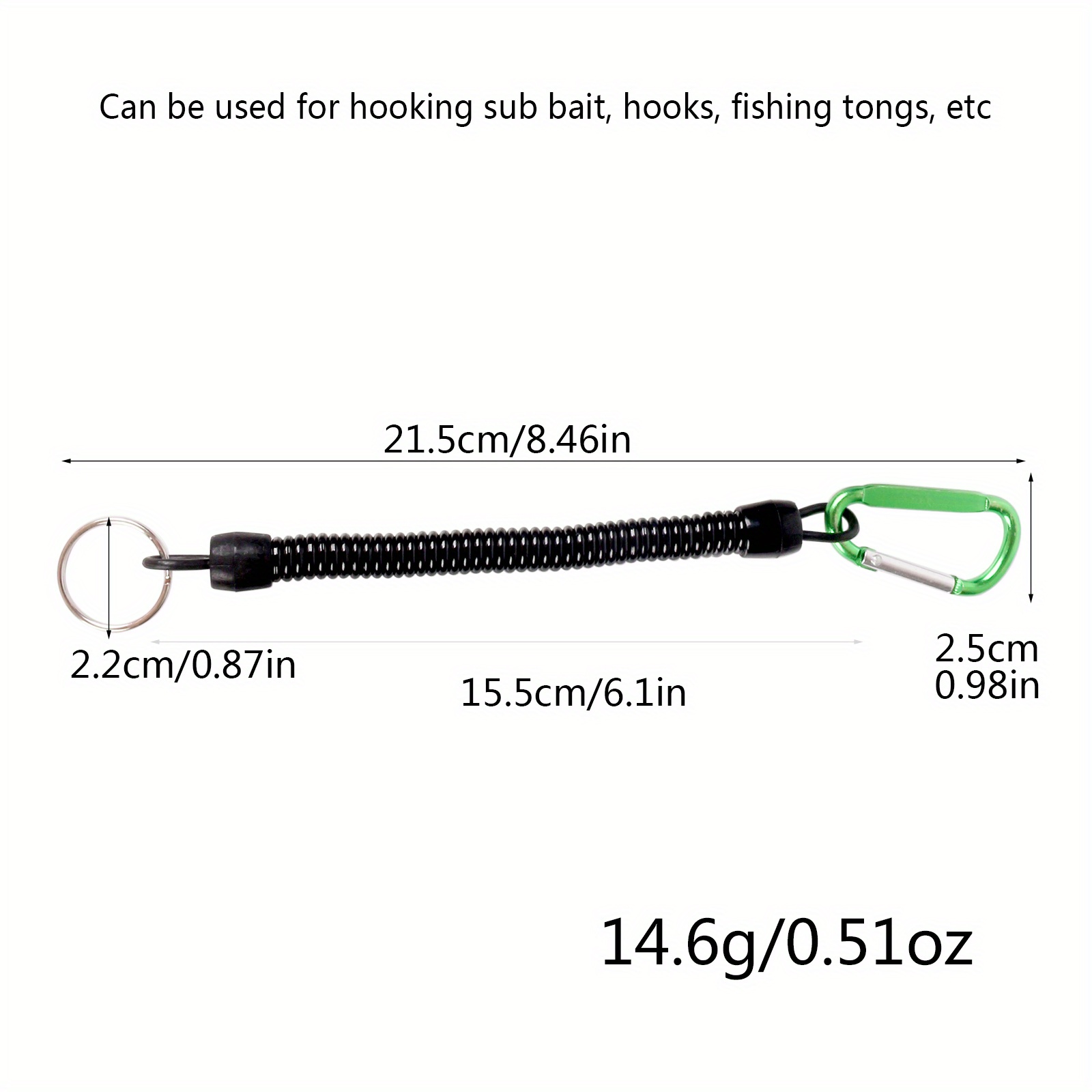 T01 Coiled Lanyards 3 Packs 79 Green Retractable Fishing Lanyard Saltwater  S