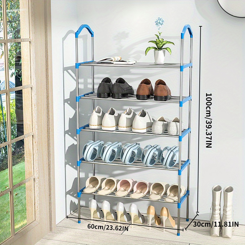 3/4/5/6 tier Metal Foldable Shoe Storage Rack Durable Shoe - Temu