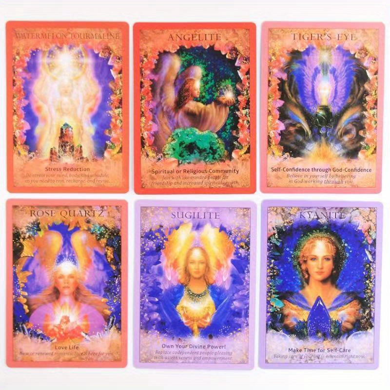 Doline Fall Crystal Angels Oracle Cards English Version - Temu