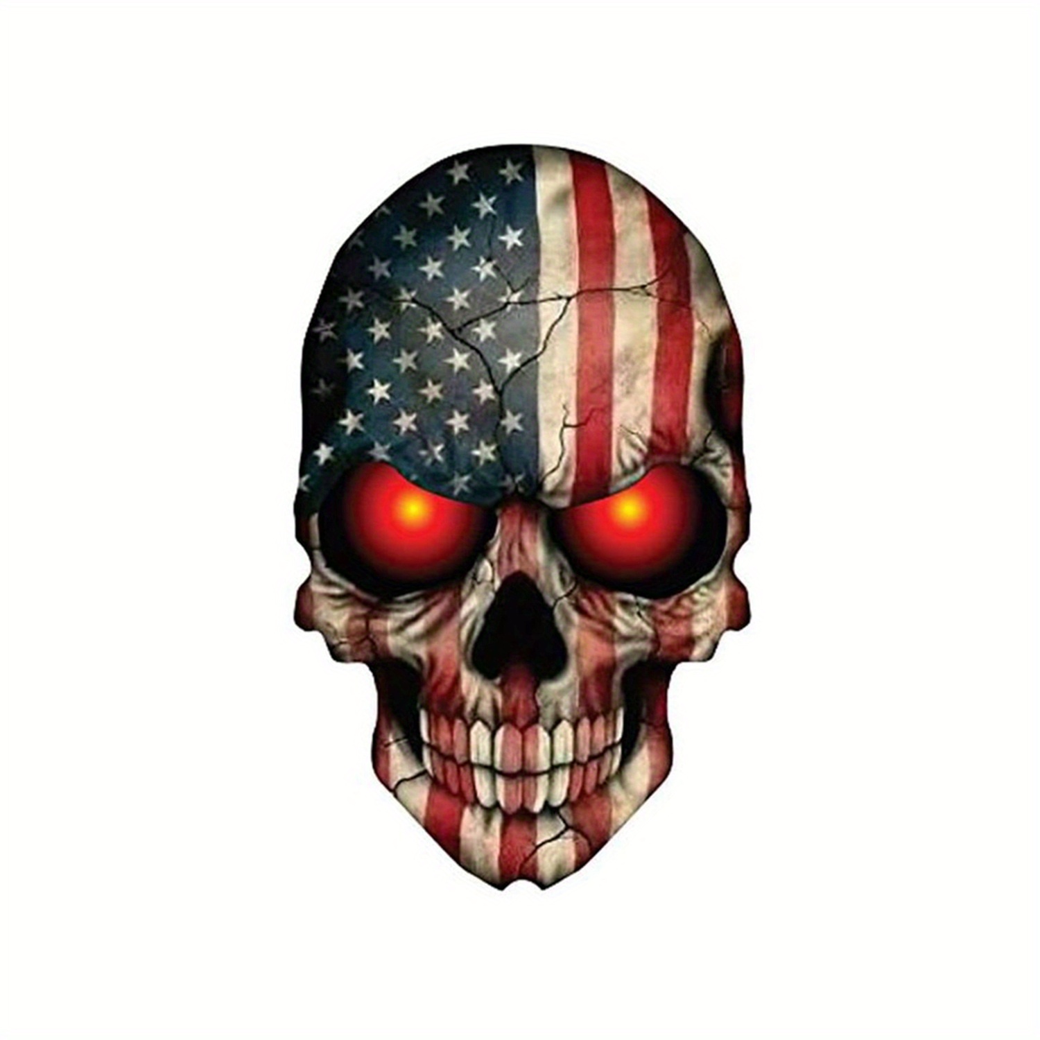 Motorcycle Helmet Stickers 100% Vinyl Stickers for Adults Badass Motorcycle  Decals Including Skulls, American Flag 