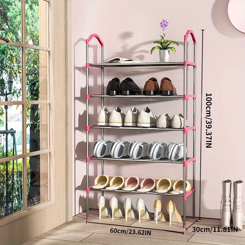 Shoe Rack Free Standing Shoe Shelf Detachable Metal Multi - Temu