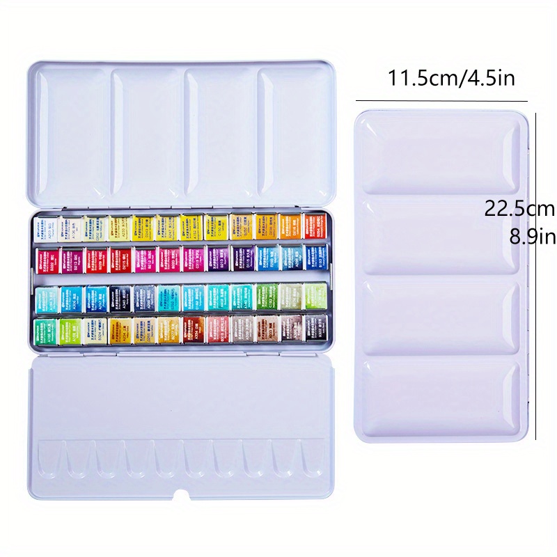 WISHKEY 24 Solid Watercolor Paint Set Metal Box For Coloring  Painting For Kids & Adults 