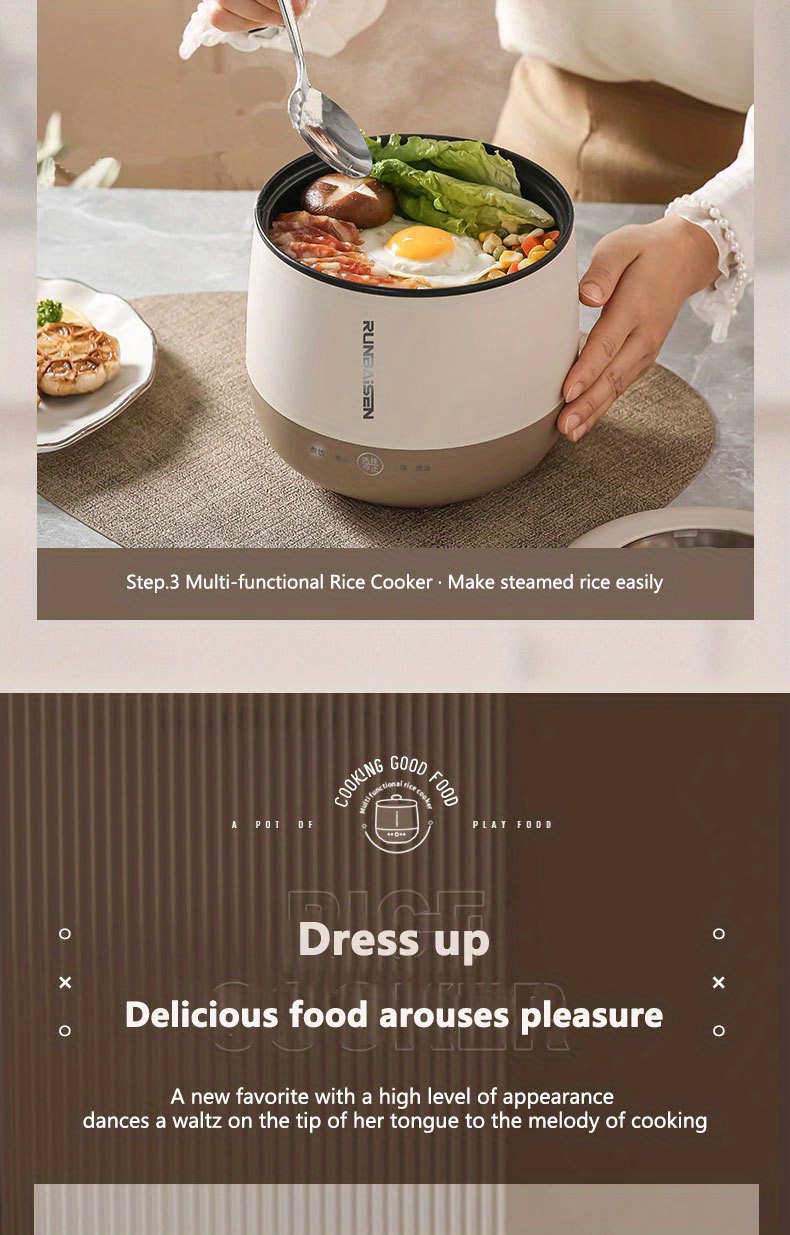 us plug 1 8l multi function electric cooker non stick electric cooker fast cooker suitable for cooking details 2
