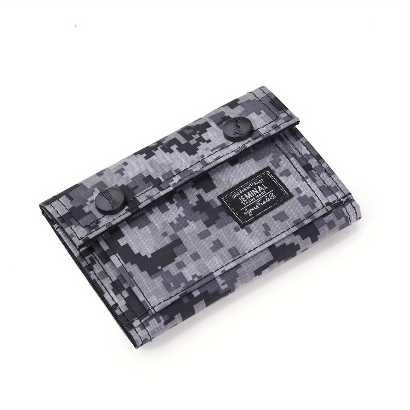 Men's Trifold Canvas Chain Wallet Zipper Card Holder