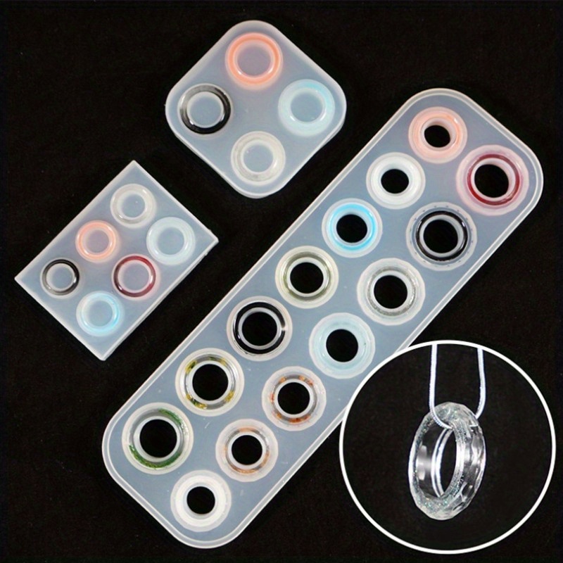 Resin Ring Mold with 14 Kinds of Gem Resin Molds 2pcs Resin