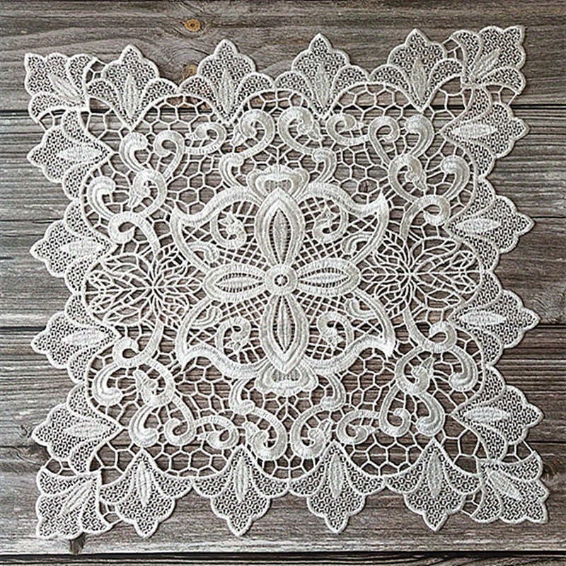 Lace Fabric Table Mat, Placemat, Coffee Table Mat, Heat-resistant Decorative Pad For Home Use
