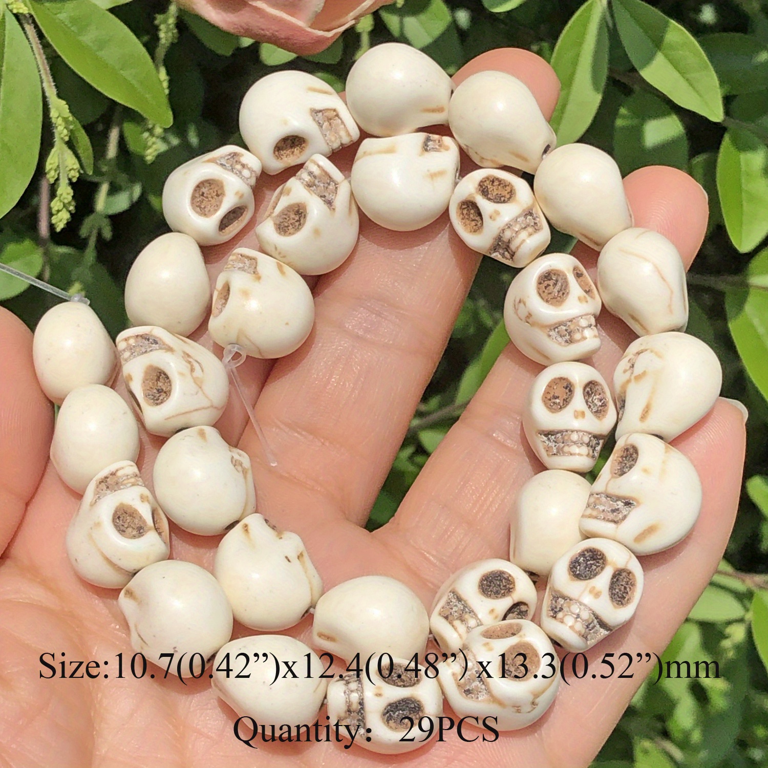 White Turquoise Skull Bead Sampler Set*