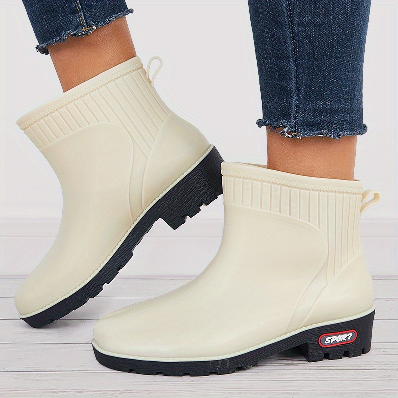Women's Waterproof Ankle Boots Platform Comfortable Stylish Outdoor Rain Boots